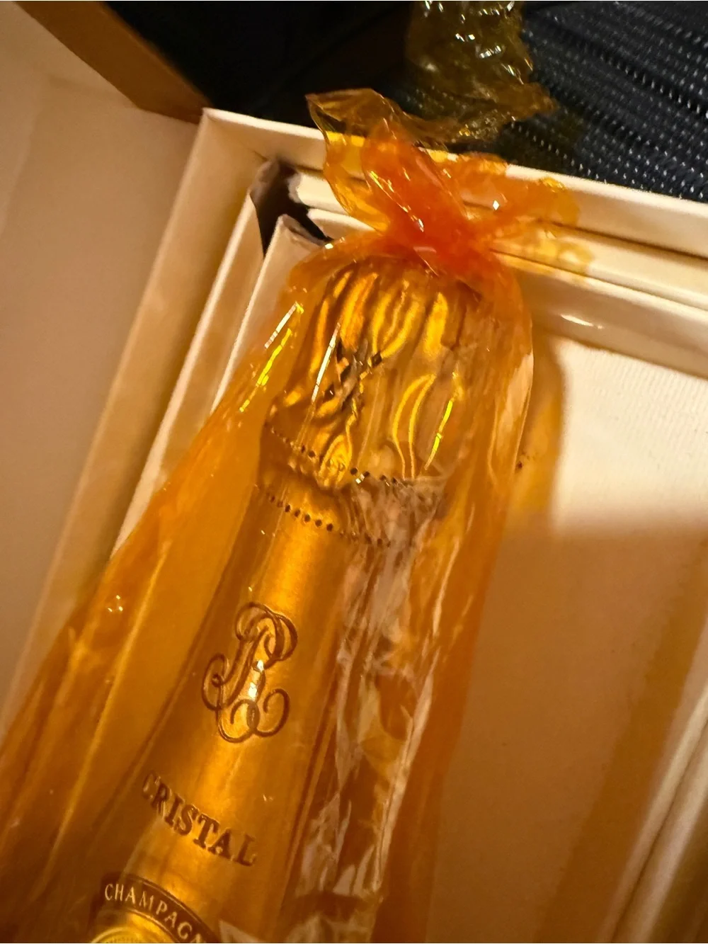 Louis Roederer Cristal Champagne Gold Gift Box New Bottle